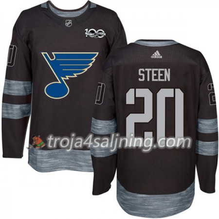 St. Louis Blues tröja Alexander Steen 20 1917-2017 100th Anniversary Adidas Svart Authentic - NHL Tröjor Herr